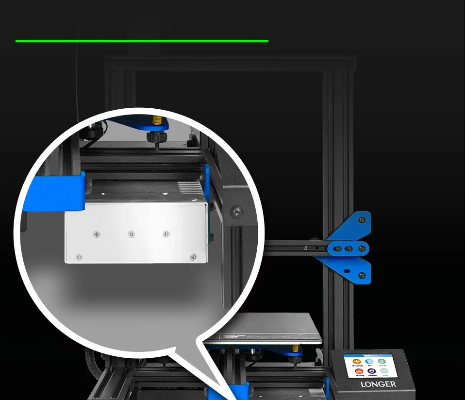 Более длинный 3d принтер FDM LK2 высокоточная печать сенсорный экран сбой питания печать DIY Kit