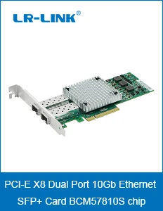 LR-LINK 6822XF-SFP+ двойной порт 10 Гб Ethernet волоконно-оптическая сетевая карта PCI-E серверный адаптер контроллер Mellanox ConnectX-3 NIC