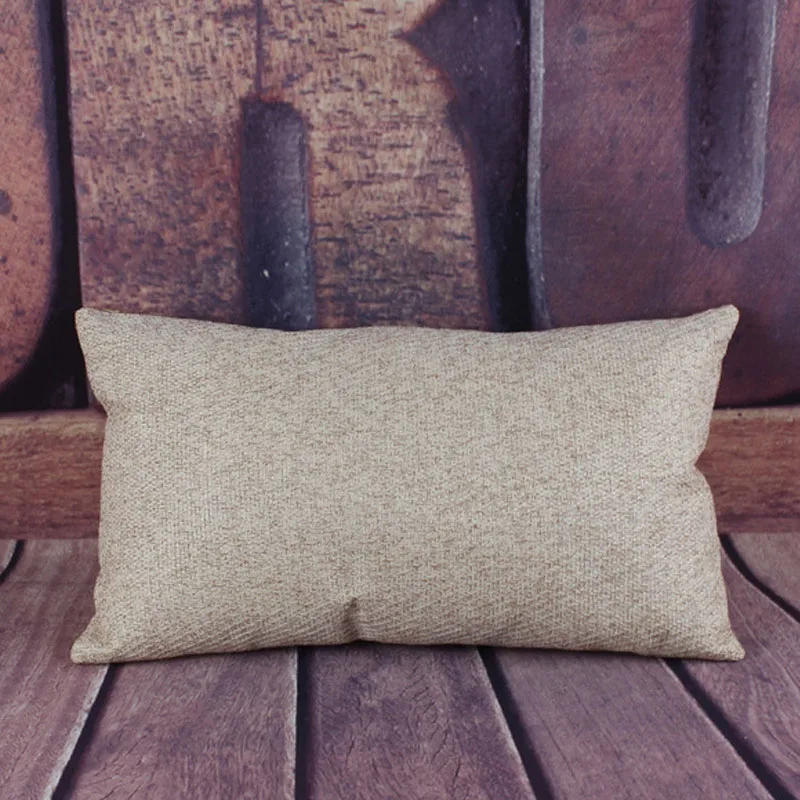 Прямоугольный твердой Цвет Стиль подушка набор милые ful Лен Подушка Диван дома