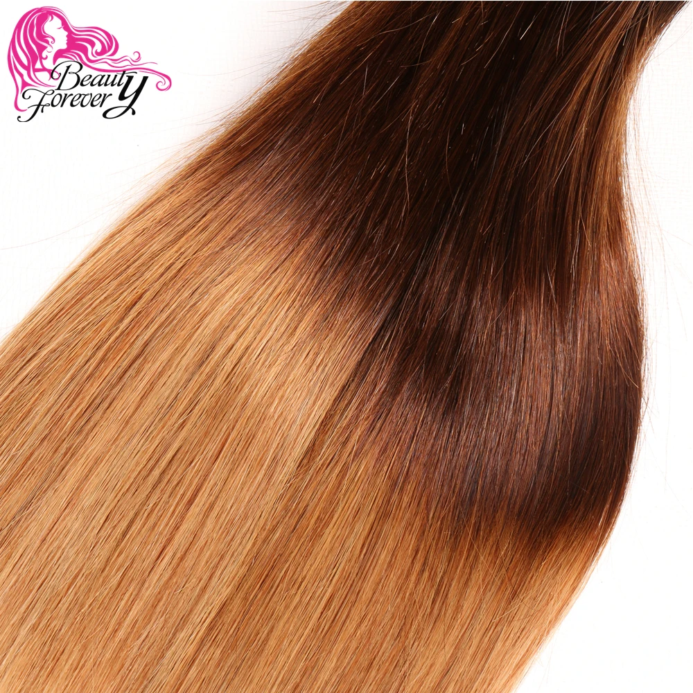 Волосы Beauty Forever прямые с эффектом омбре уток Remy 1 комплект три тона T1B/4/27