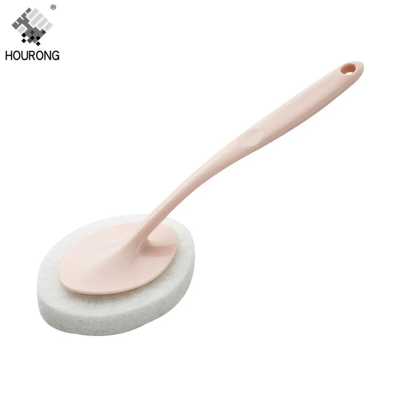 pink Губка для чистки унитаза, щетка для пола, керамическая плитка, чистка ванны, щетки для кухни, щетка для очистки от накипи, инструменты для уборки ванной комнаты - Цвет: pink