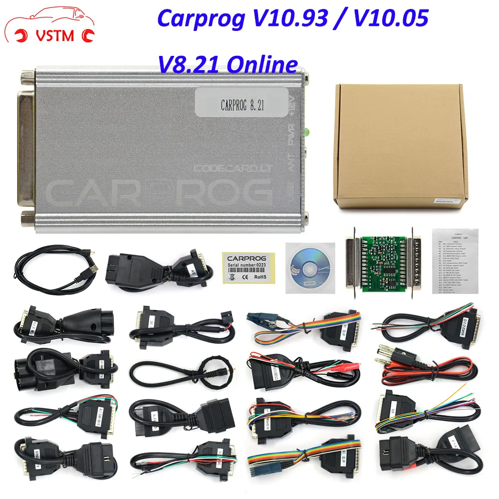 Бесплатный онлайн программатор Carprog FW V8.21 V10.93 полный набор инструментов для