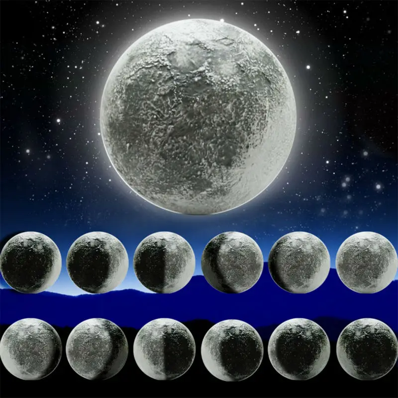 

New LED Night Light Wall Lamp Novelty Atmosphere Mood Emergency healing Moon Lights with remote control indoor home for children