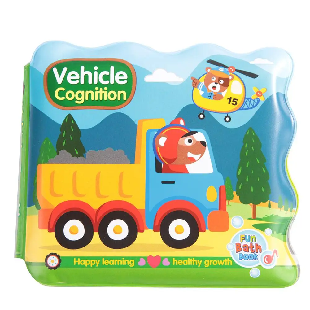 vehicle Мягкая книга для ванны для малышей, Игрушки для ванны, милые игрушки для душа для младенцев, игрушки для воды, раннее развитие и образование, игрушки для купания - Цвет: vehicle