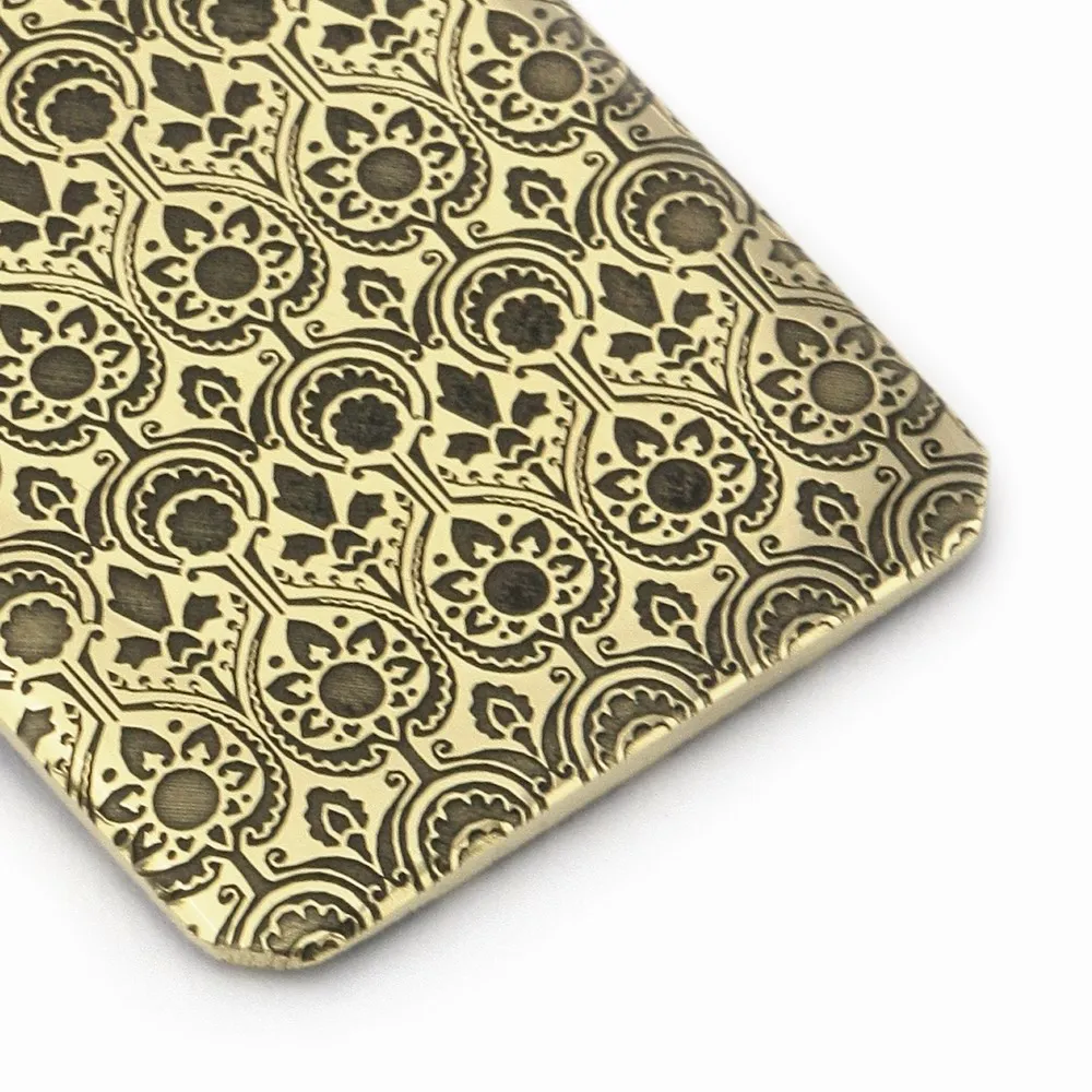 LINSION Высокая детализация 2-сторонняя Лазерная глубокая гравировка латунная