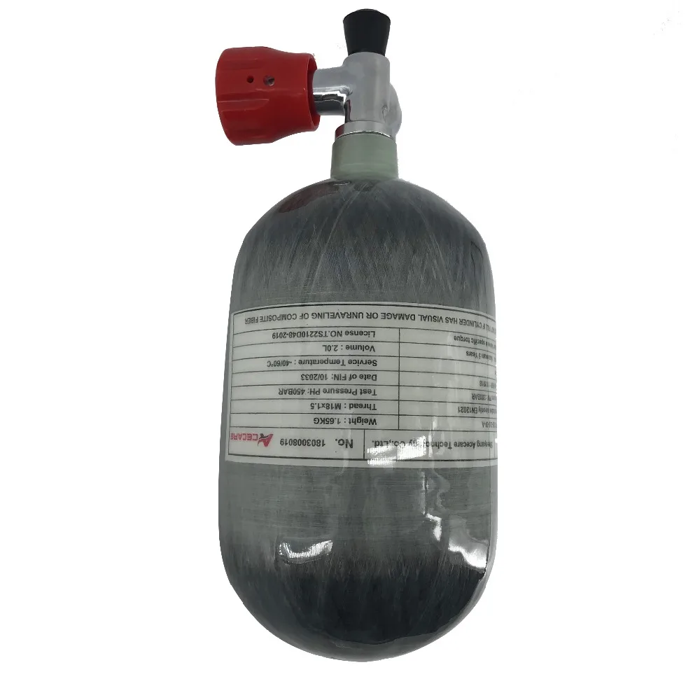 Combination AC52011 Acecare 2L пневматическая винтовка Пейнтбол/Pcp воздушный бак мини акваланга Pcp углеродное волокно газовый баллон Дайвинг бак 4500psi Калибр Pcp клапан - Цвет: Combination