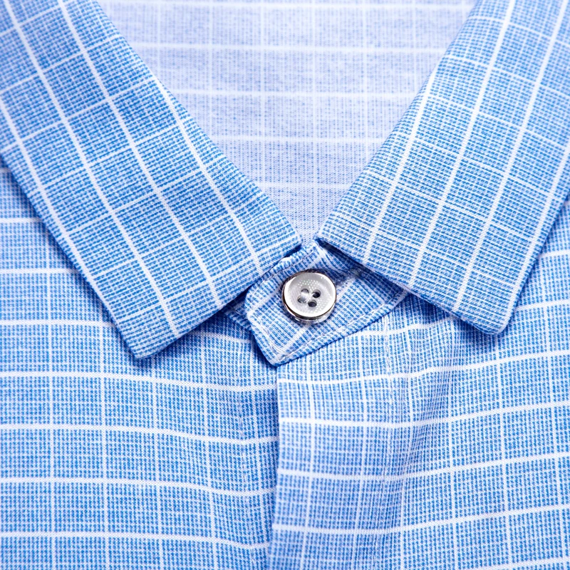 2019 Летняя мужская рубашка с коротким рукавом клетчатые мужские повседневные