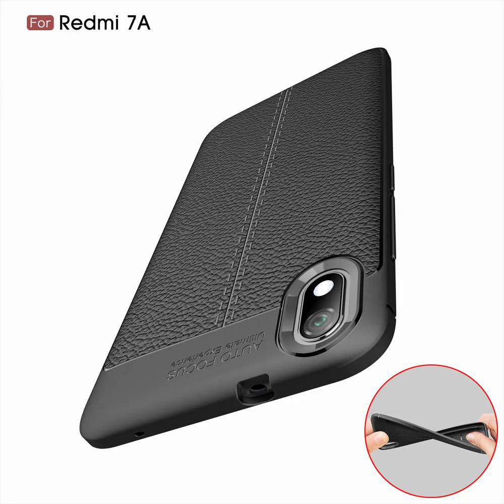 Чехол с текстурой личи для Xiaomi Redmi 7A, чехол для Xiaomi Redmi 7A Redmi7A, задняя крышка для телефона, чехол