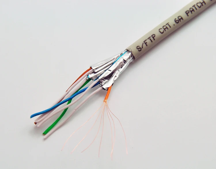 10 Гбит CAT 6A S/FTP сырой патч кабель AWG26 многожильный медный провод LSOH/LSZH JACK|cat 6a|cable catcat