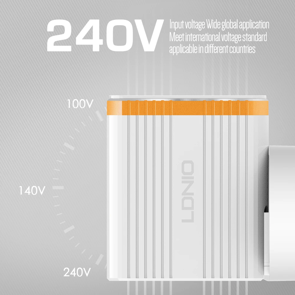 LDNIO A1302Q USB зарядное устройство для путешествий US Plug мобильного телефона поддержка