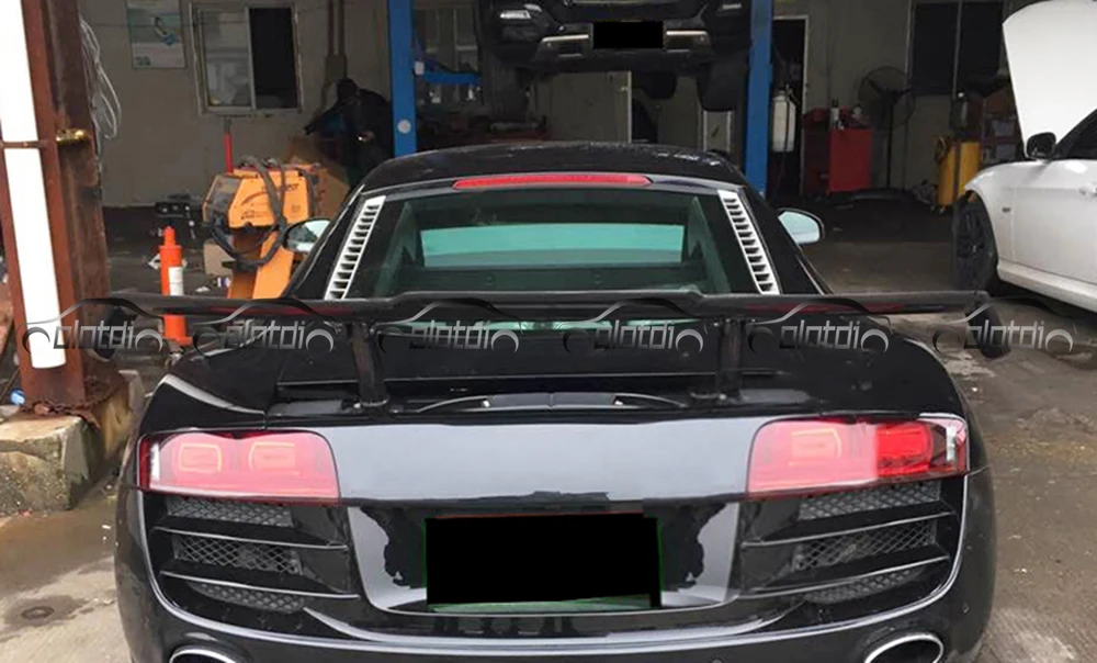 R8 GT крылья спойлер Реальные углеродного волокна задний багажник спойлер хвост сплиттер для Audi R8 ppi бритвы стайлинга автомобилей набор внешних комплектующих к автомобилю