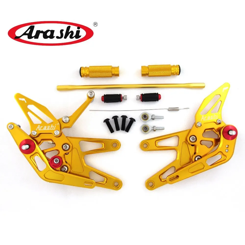Араши 1 Набор CNC Регулируемая подставка для ног YAMAHA YZF R6 2003 2004 2005 подножки