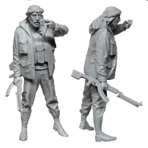 1/35 масштаб Неокрашенная полимерная фигурка арабский Rebel съемка домашнее видео GK