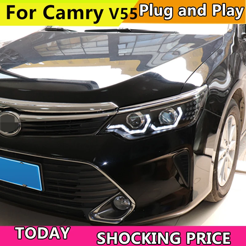 Автомобильный Стайлинг для Toyota Camry 2015 2017 V55 светодиодный светильник с двойной