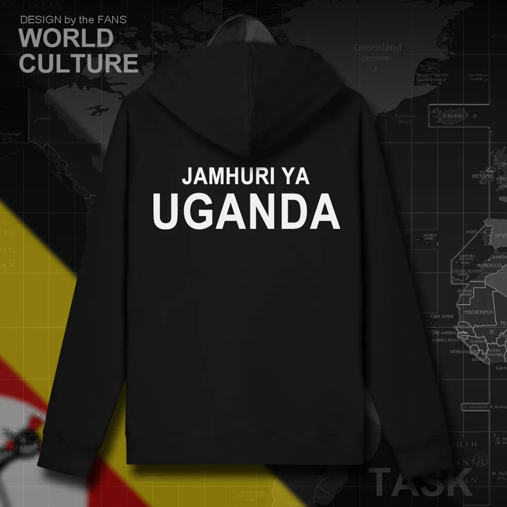Ugandan UGA/мужские флисовые толстовки на молнии Зимние трикотажные мужские куртки и
