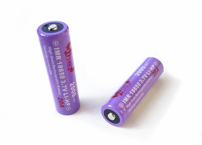 Заводская розетка Высокое качество 18650 20A IMR 3 7 v 2000mah перезаряжаемая литий ионная
