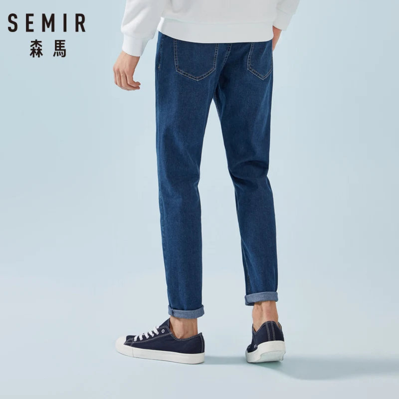 SEMIR мужские облегающие джинсы из потертой джинсовой ткани с карманом зауженные