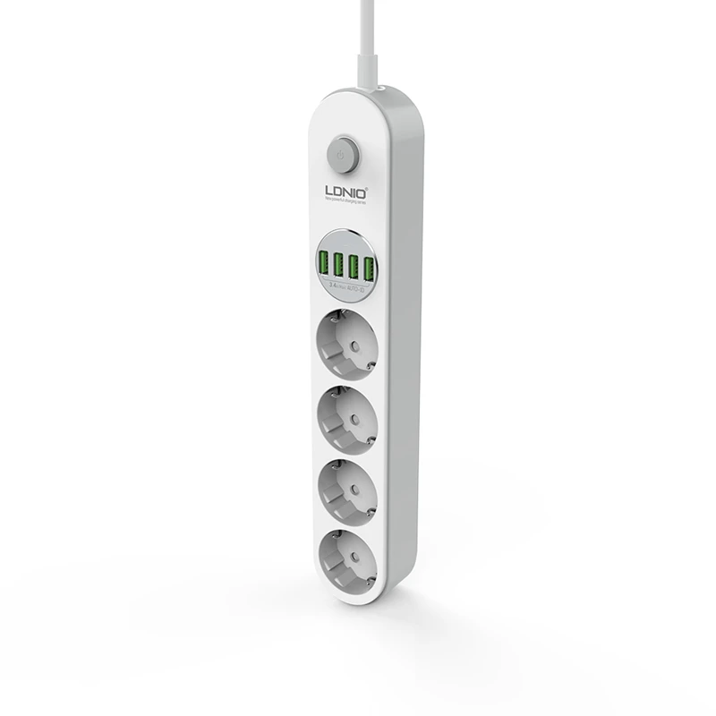 LDNIO Настольный удлинитель питания три/fou USB 250 В номинальное напряжение зарядное