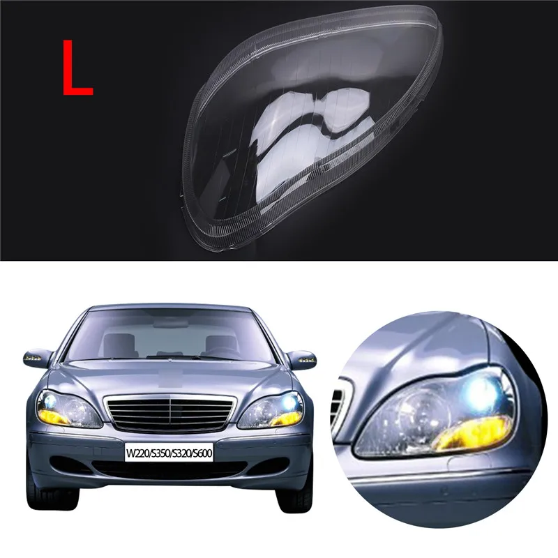 left side Для Mercedes W220 крышка фары для Mercedes Benz MB S350 S600 S430 S500 S55 S65 AMG 2000-2006 PD555 - Цвет: left side
