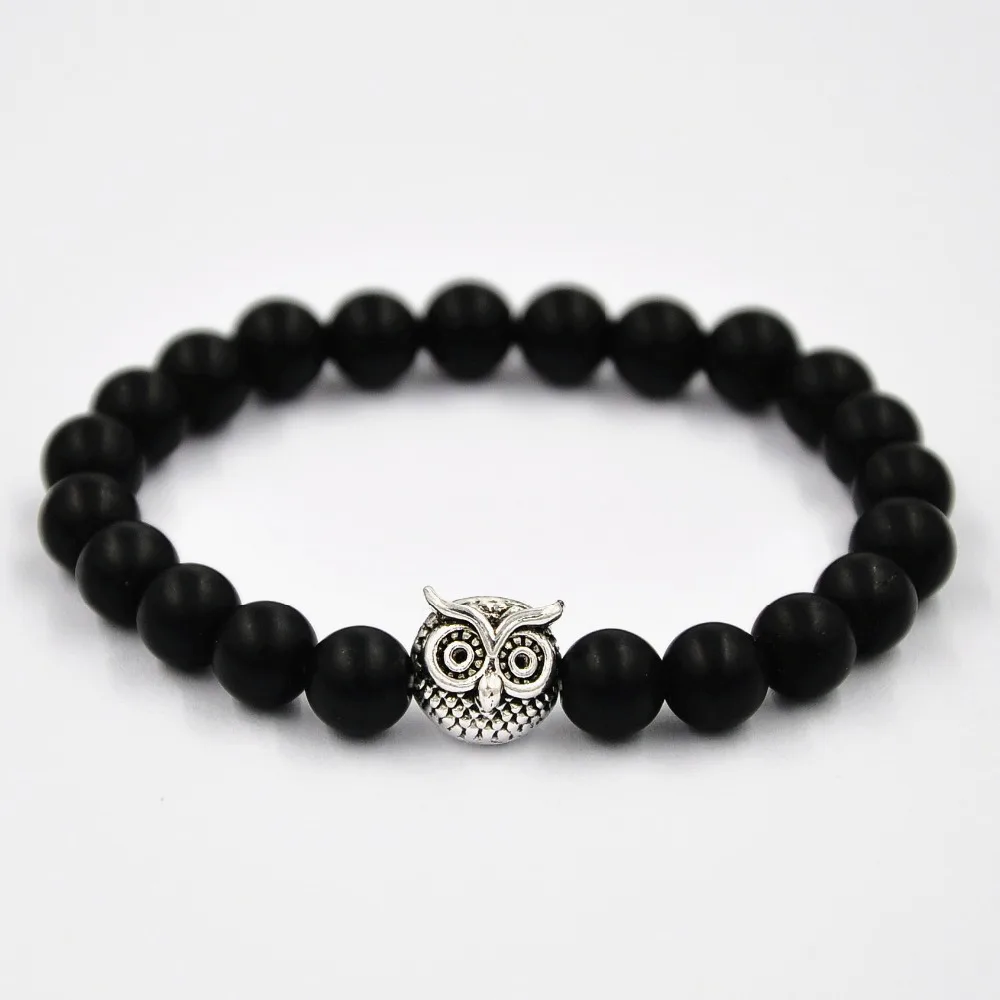 Новые украшения браслет с подвеской в виде головы Совы античном стиле для йоги