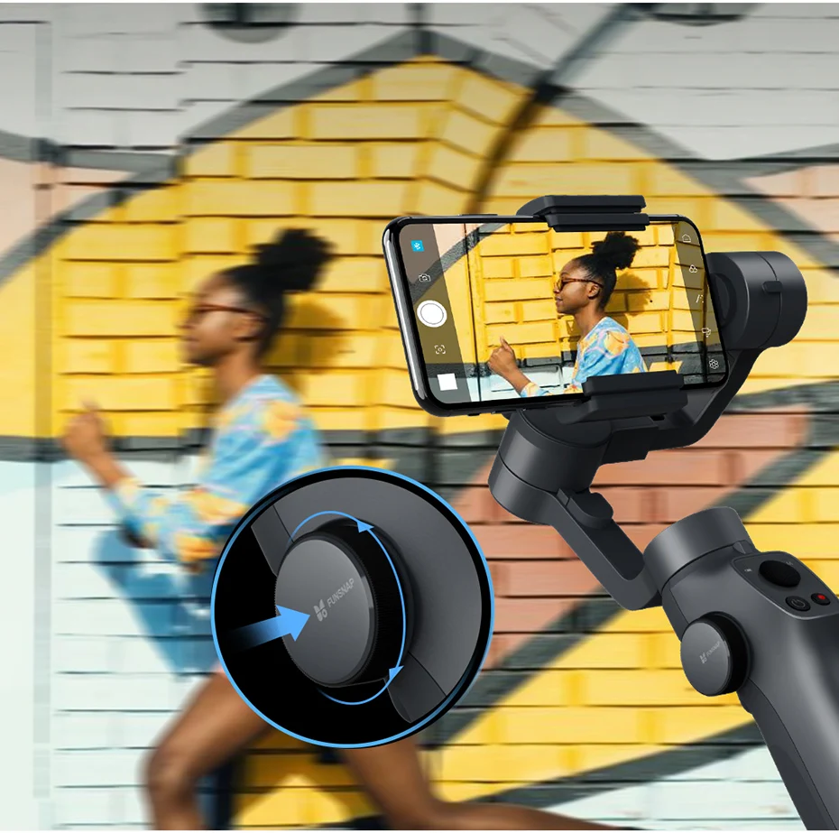 Захват funsnap 2 3 оси смартфон обрабатывается Gimba для IOS Andriod Gopro 7 6 5 экшн-камера стабилизатор vs Feiyu Zhiyun smooth 4