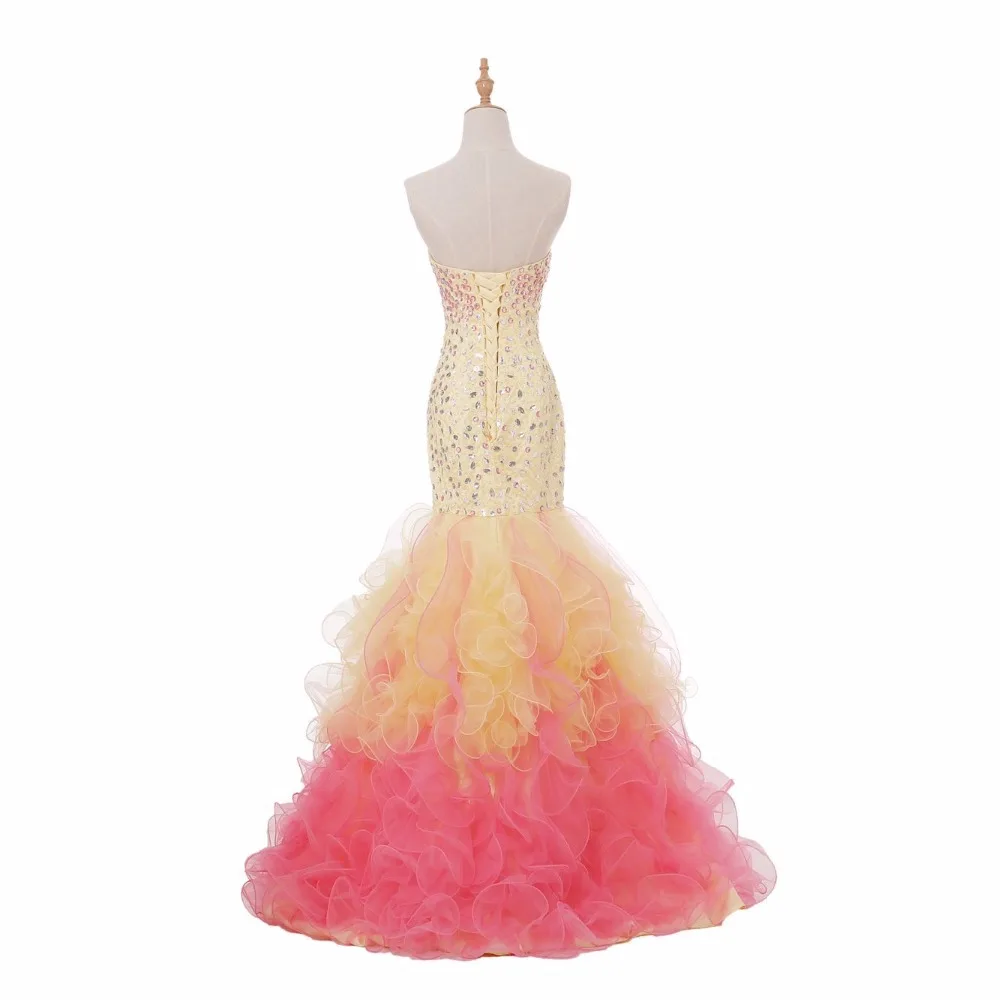 Новинка 2020 блестящие стразы платья русалки для выпускного вечера розовое
