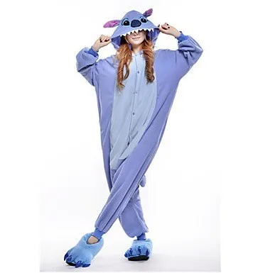 

Pajamas / Monster Leotard/Onesie Festival/Holiday Animal Sleepwear Halloween Blue Patchwork Polar Fleece