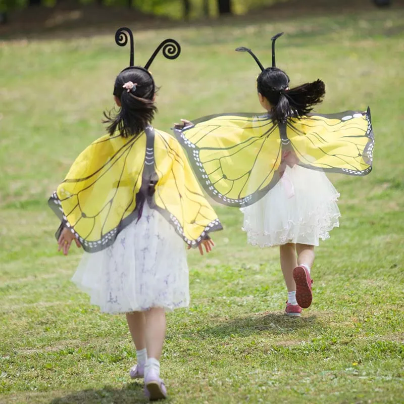 Детская накидка бабочка из полиэстера 9 цветов|Костюмы для девочек| |