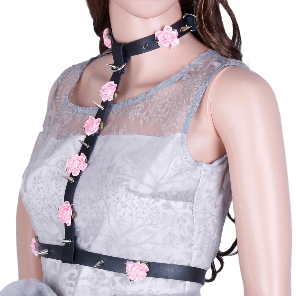 Simple style HARAJUKU flowers 2014 NEW Garters leather Harness Girls Decoration free shipping | Аксессуары для одежды