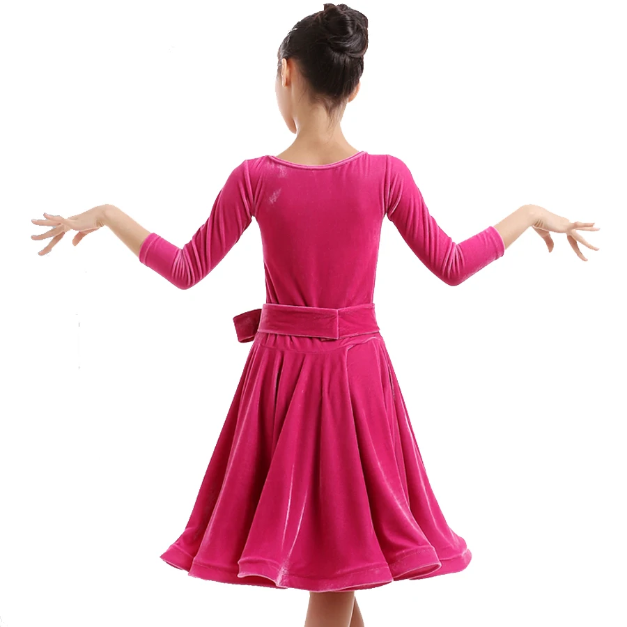 Платье для бальных танцев 2018 детское платье из 2 предметов (платье + пояс)