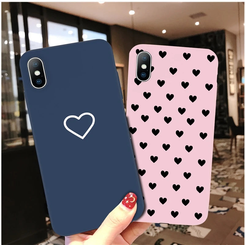Lovebay Мягкий силиконовый чехол для телефона для пары Apple Iphone 11 Pro Max 8 7 6 6S Plus 5 5S SE XS Max XR X Love Heart TPU задняя крышка
