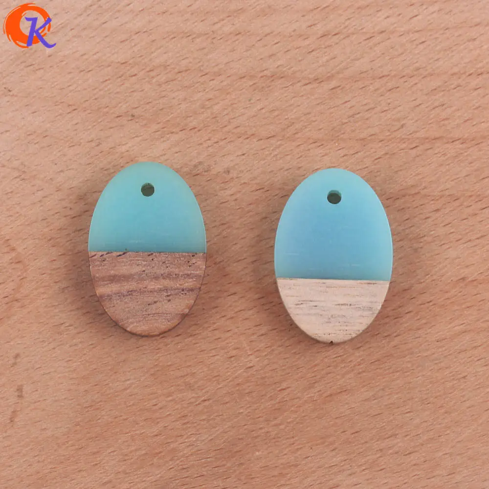 

Cordial Design 50Pcs 16*23MM Jewelry Accessories/Natural Wood & Resin/DIY Earrings Making/Oval Shape/Hand Made/Earring Findings