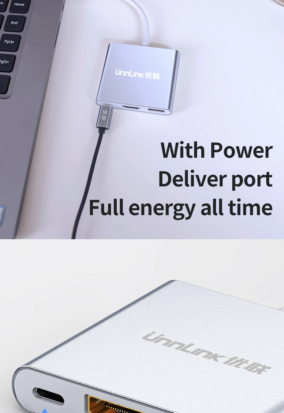 Unnlink USB C к HDMI адаптер типа C к HDMI USB3.0 PD UHD4K Thunderbolt3 для MacBook Galaxy S10/S9/S8 Dex mate 20 P20 P30 переключатель