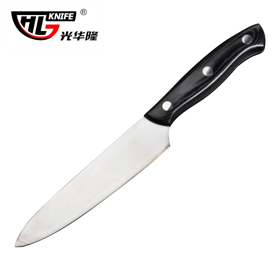 GHL нож для шеф-повара из нержавеющей стали кухонный Santoku нарезки кухонные ножи