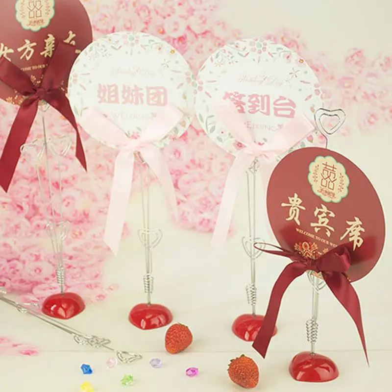 4 стоя сердце провода стол Примечания Папка Клип Свадебные сувениры место