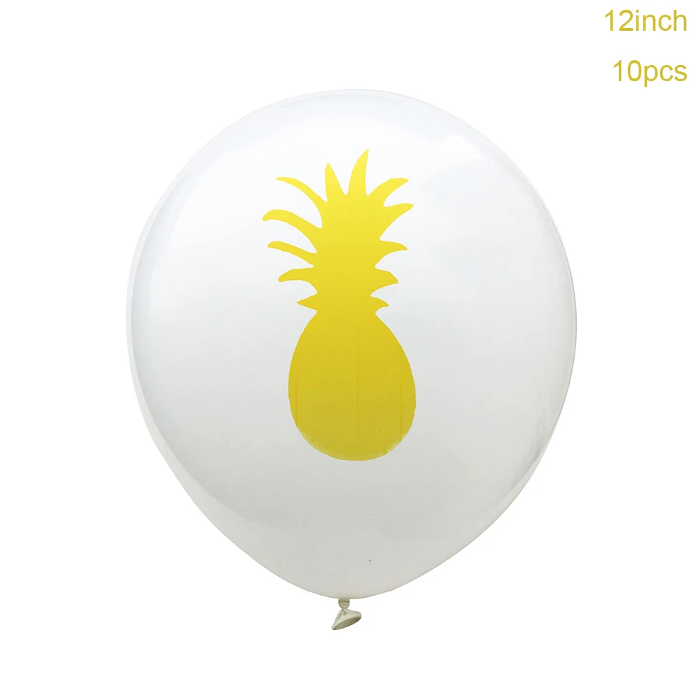 Pineapple Balloon Йориу Гавайский цветок ожерелье шар в виде фламинго латекс фотобудка реквизит тропический Летний пляж Гавайи Aloha вечерние украшения DIY - Цвет: Pineapple Balloon