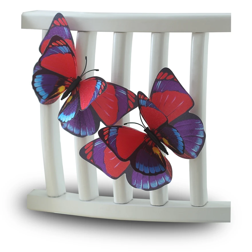 Декоративные магниты на холодильник поддельные стерео двойные бабочки магните