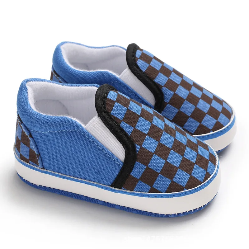 

Spring and Autumn 0-1 baby boys plaid casual shoes soft shoes baby toddler shoes