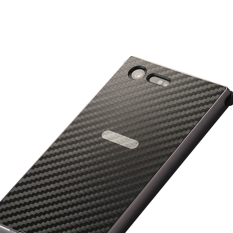 For Sony Xperia XZS XZ1 X Compact XA1 Ultra case Aluminum Bumper Metal Frame+carbon fiber Back Cover for XZ Premium Cases | Мобильные