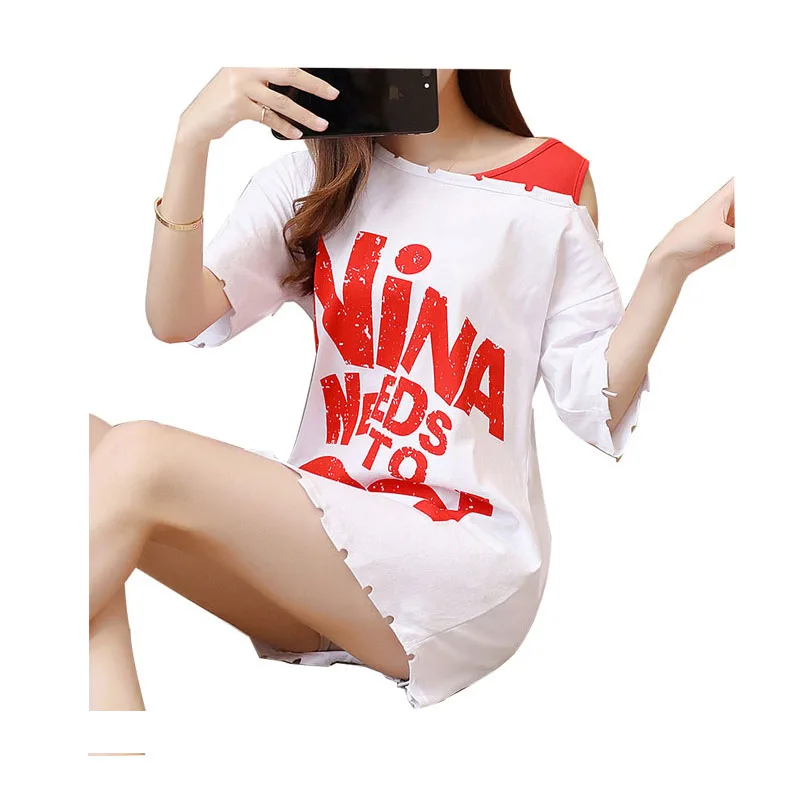 2018 Женская летняя футболка повседневные Хлопковые женские топы с коротким