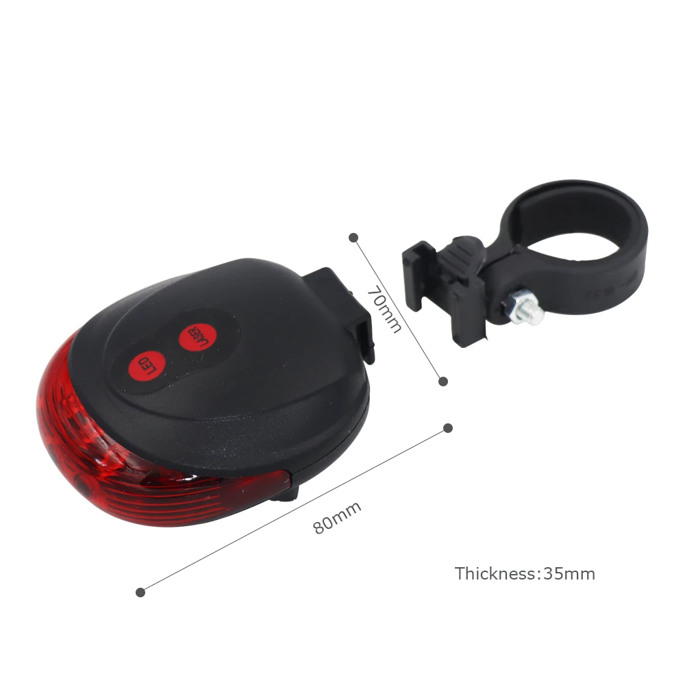 Красный задний светильник велосипедный предупреждающий фонарь для велосипеда