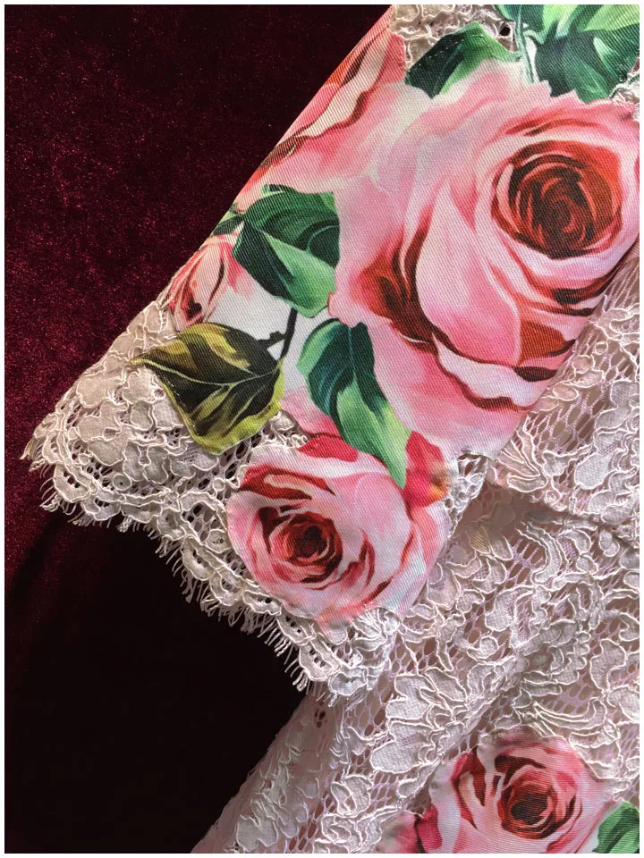 Новое поступление 2018 женское элегантное кружевное платье с круглым вырезом и