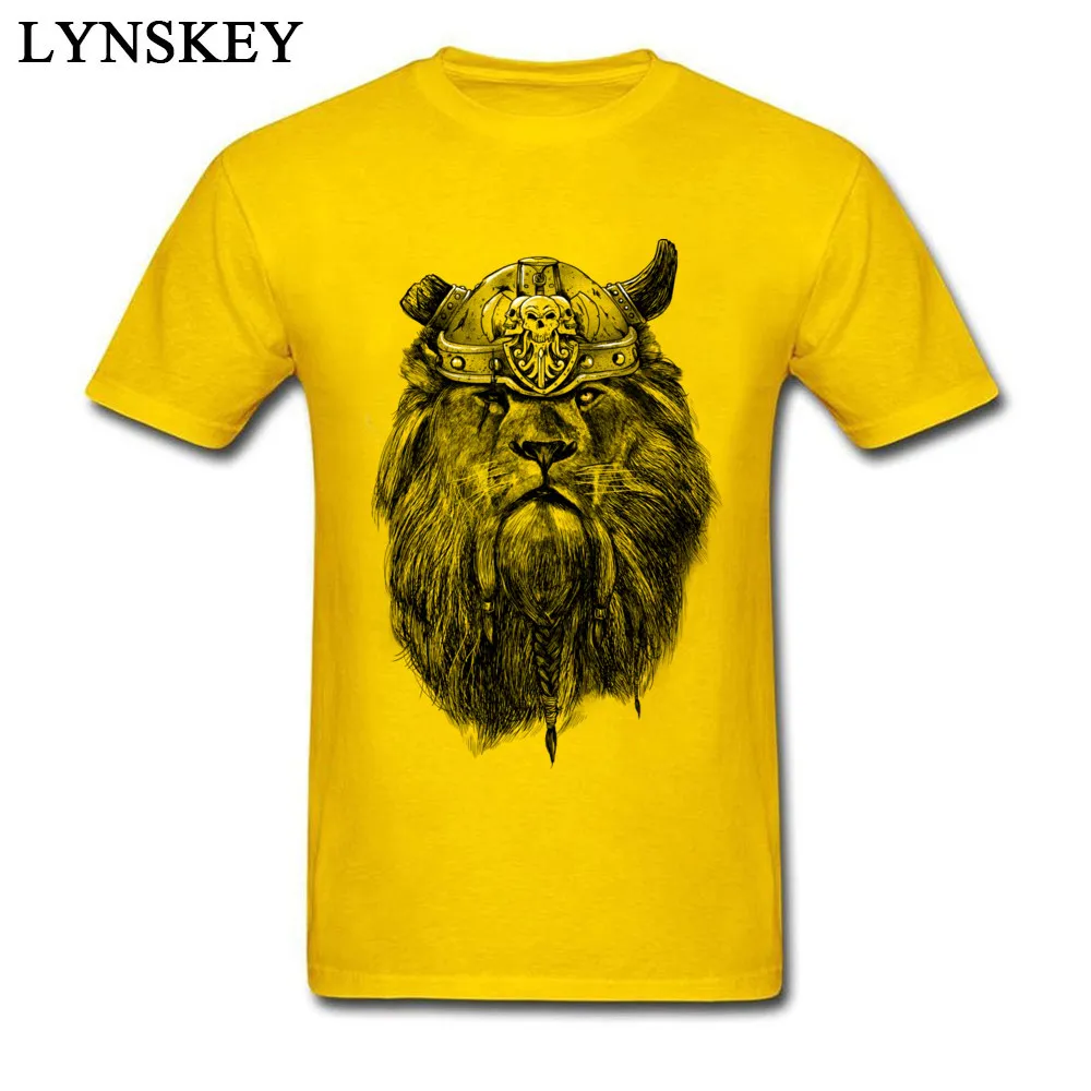 Футболка с рукавами The Eye Of Lion Viking для мужчин Молодежная хипстерская одежда|t-shirt for