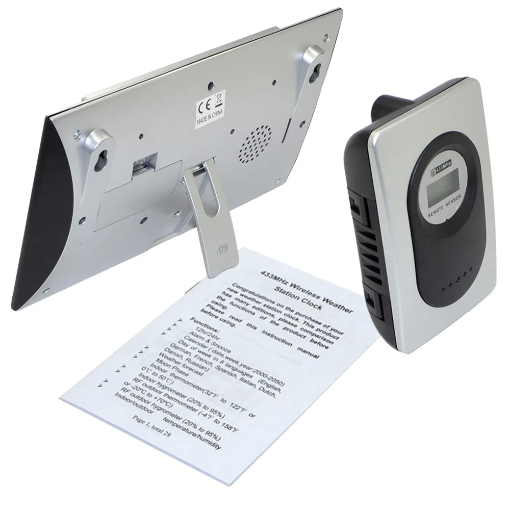 Беспроводной цветной цифровой термометр 433 МГц гигрометр барометр метеостанция