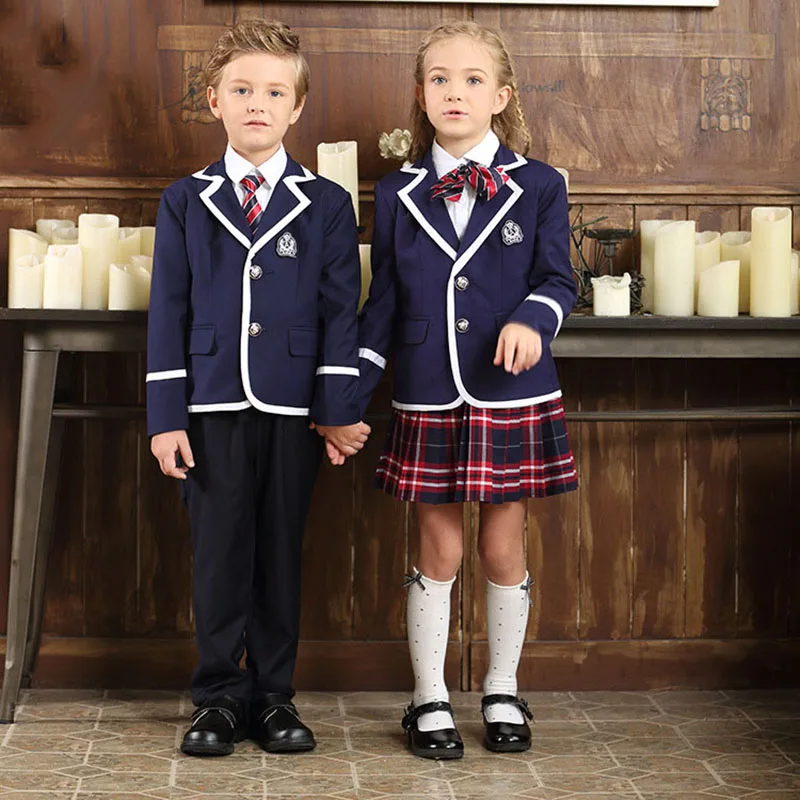 Студенческий костюм 5 шт. комплекты одежды одежда для школы Детский школьная