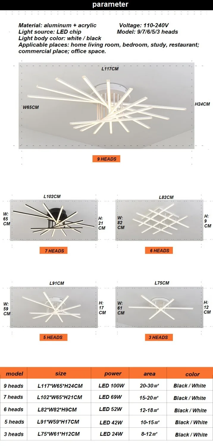 

Postmodern creative LED ceiling lights Art living room bedroom study room shaped lamps Commercial decorative Lighting fixture