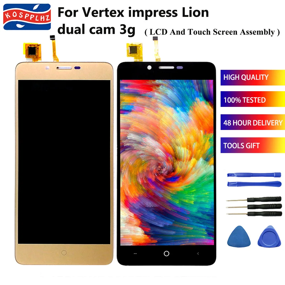 KOSPPLHZ для VERTEX Impress Lion двойная камера 3g ЖК дисплей + кодирующий преобразователь