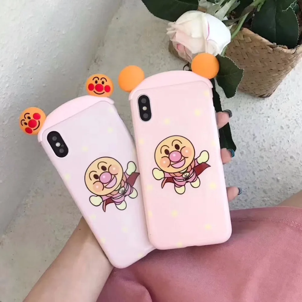 ZMASI 3D Baikinman уха чехол для телефона iPhone X Чехлы 6/6 S 7 8 плюс крышка сумки гладкой anpanman