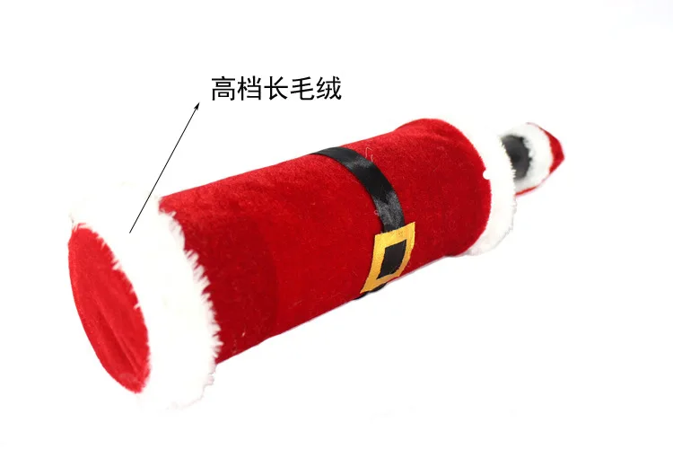 Рождественская крышка на бутылке подарок Санты Красный Декоративный