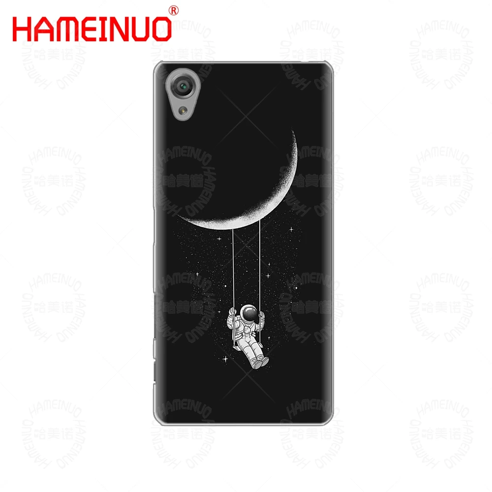 61751 HAMEINUO космическая Луна милые кошки черный чехол для телефона для sony xperia C6 XA1 XA2 XA ULTRA X XP L1 L2 X XZ1 compact XR/XZ PREMIUM - Цвет: 61751